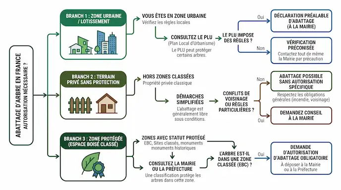 Autorisation abattage des arbres